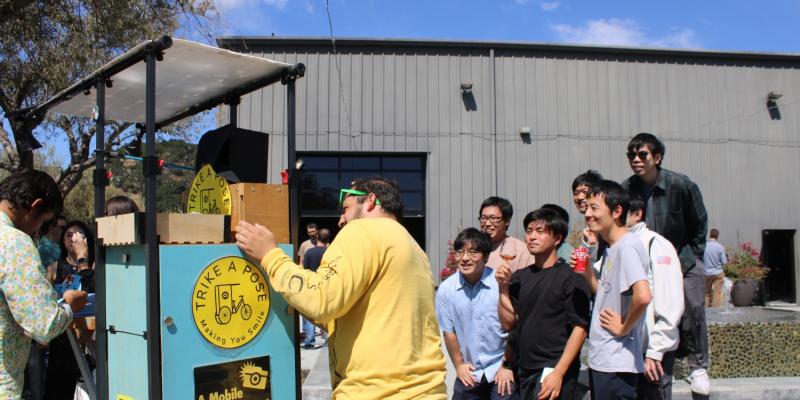 Outdoor winery event with guests enjoying wine tasting in Hollister CA at Leal Vineyards’ Mohi Ranch